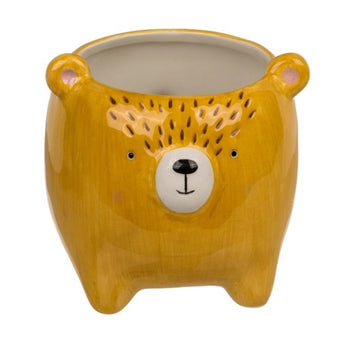 2Pcs Bear Indoor Ceramic Planter