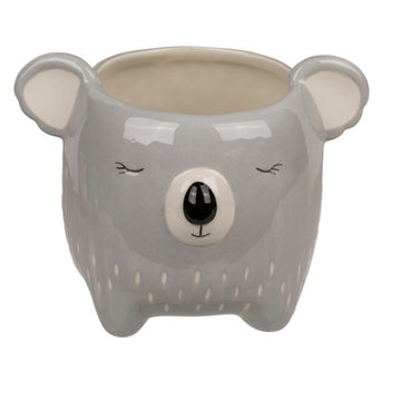 Koala Plant Pot Holder Decorative Animal Design Flower Succulent Ceramic Indoor