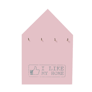 4 Hooks Pink I Like My Home Keys Holder