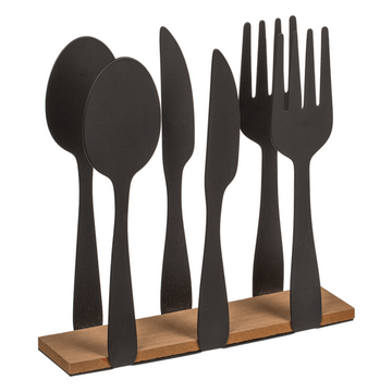 Metal Napkin Holder Black Cutlery