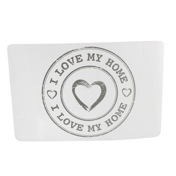 Set of 4 White I Love My Home Placemats