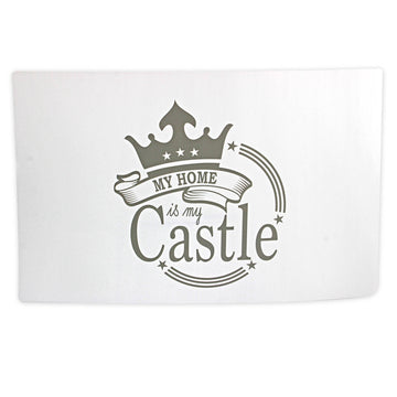 Set of 4 White My Home is My Castle Placemats