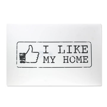 Set of 4 White I Like My Home Novelty Placemat