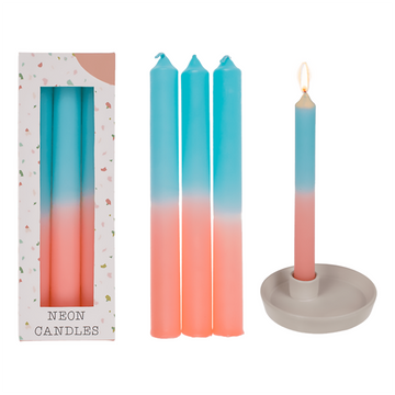 3Pcs Gradient Orange Green Stick Candle Centrepiece
