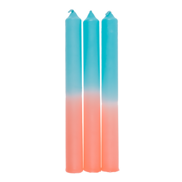 6Pcs Gradient Orange Green Stick Candle Centrepiece