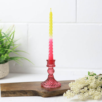 4Pcs Neon Twisted Bohemian Candle Centrepiece