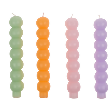 8Pcs Multicoloured Christmas Taper Candle