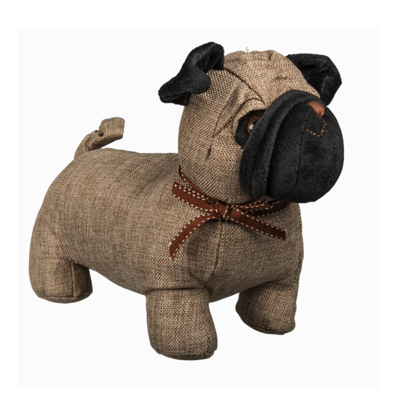 Pug Shaped Fabric Door Stop Stopper Cream Home Bedroom Decor Ornament Doorstop