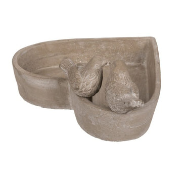 Bird Seed Feeder Garden Peanut Feeding Station Wild Dish Bath Ornament Cement