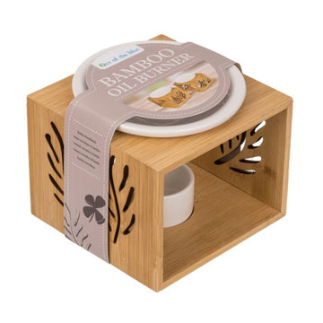 Bamboo Wooden Essential Oil Burner Scented Wax Candle Aromatherapy Tealight