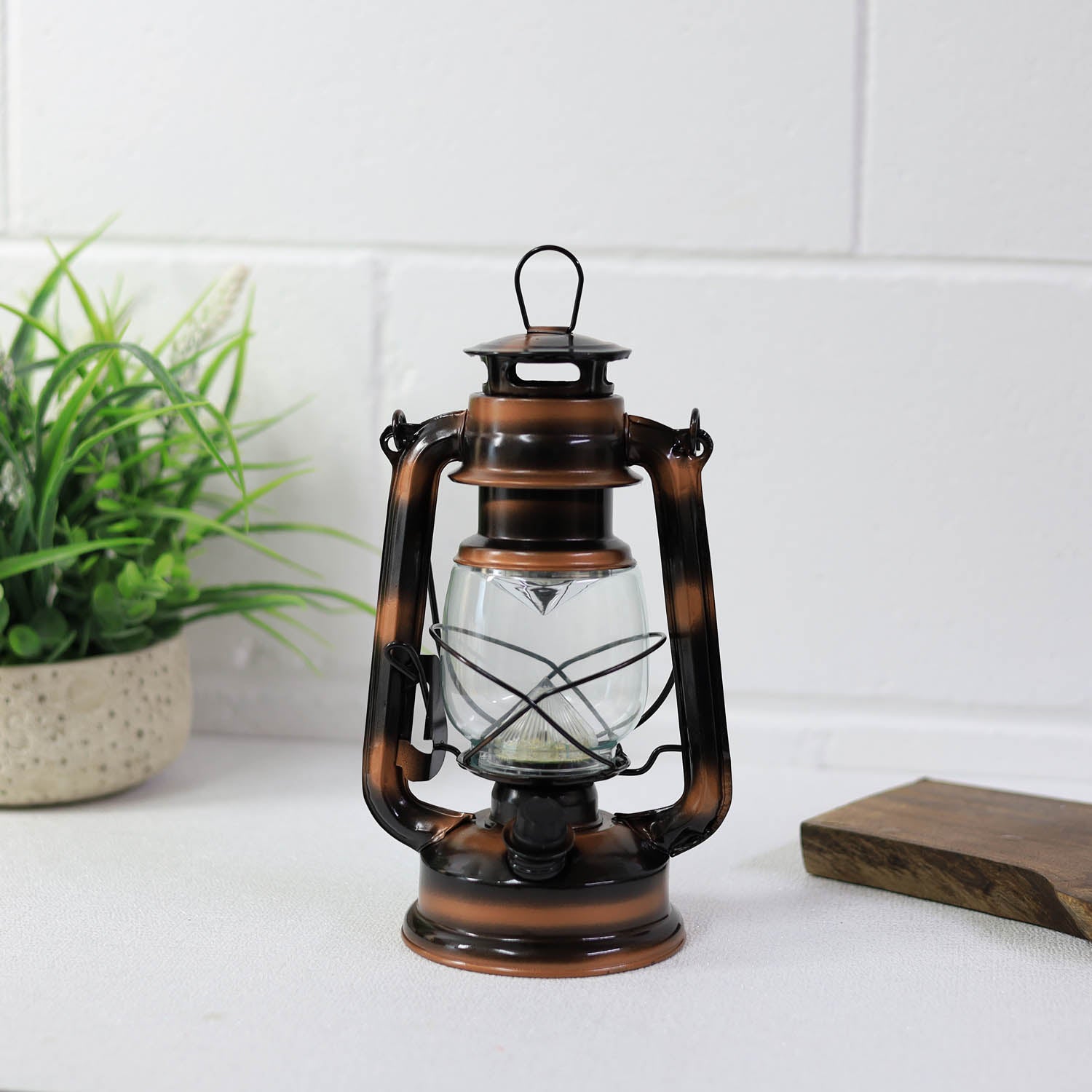 LED Metal Outdoor Battery Operated Lantern Lamp