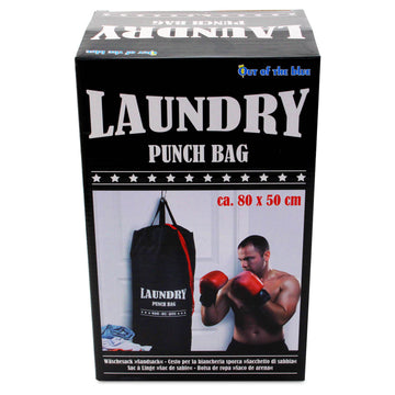 Black Novelty Punching Bag Foldable Laundry Bag with Hook