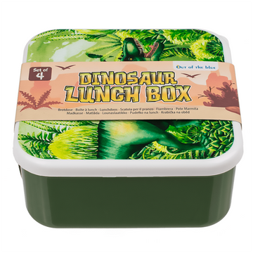 Green Plastic Dinosaur Lunch Box