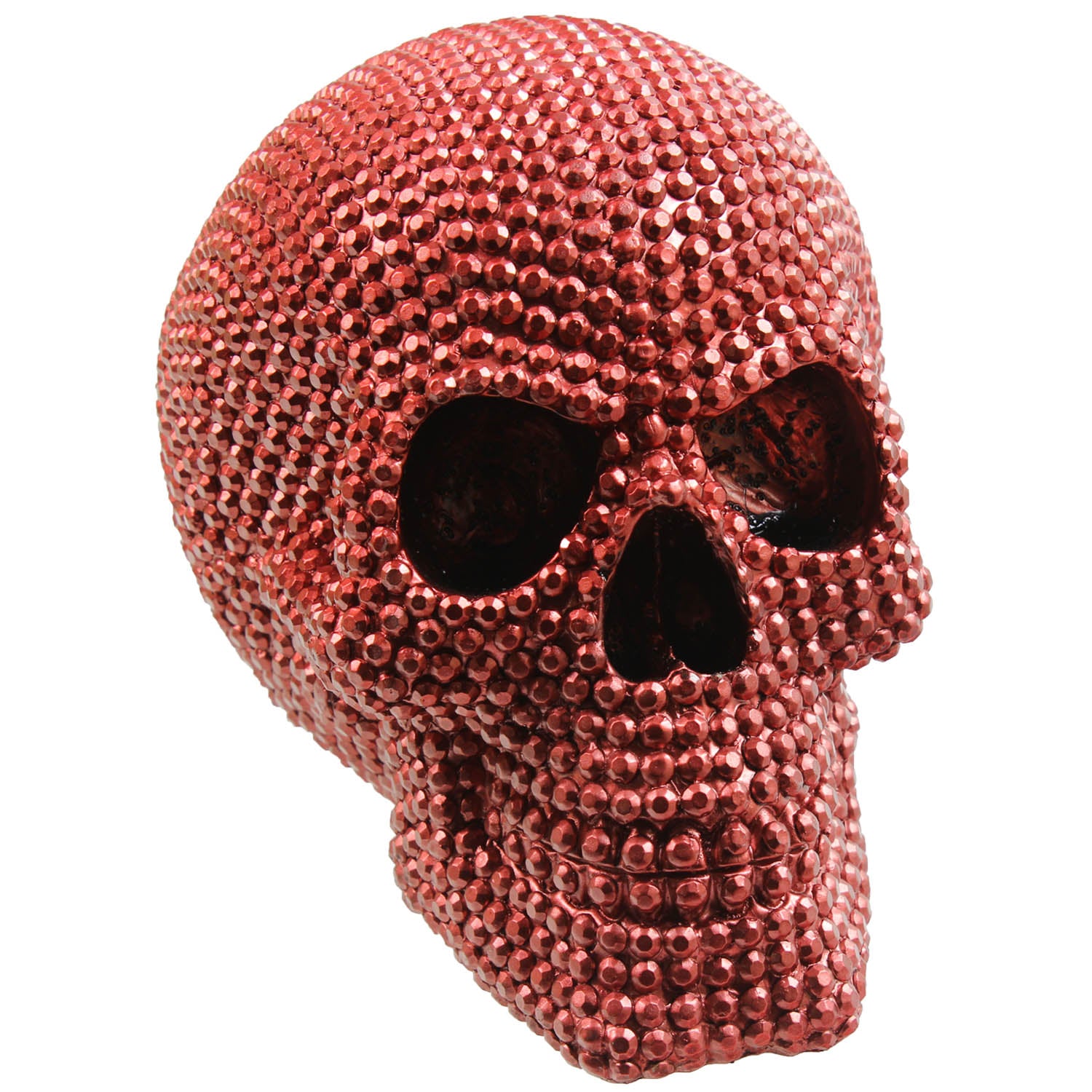 20cm Polyresin Red Skull Figurine