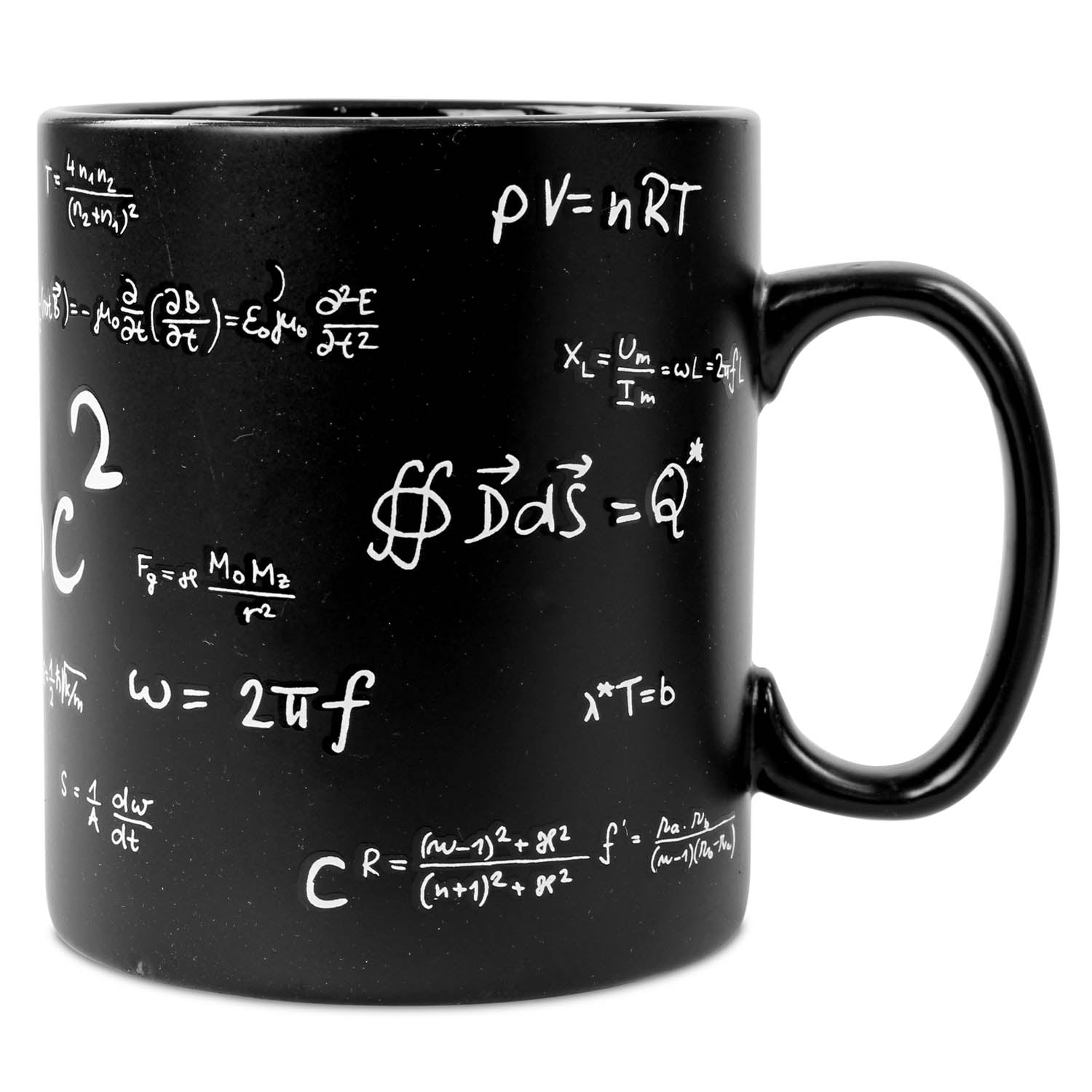 Black Stoneware Equations Formulas Mug