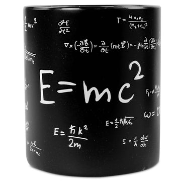 Black Stoneware Equations Formulas Mug