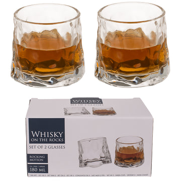 2Pcs 180ml Whisky Glasses