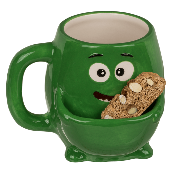 300ml Dolomite Mug Cookie Holder Green Monster