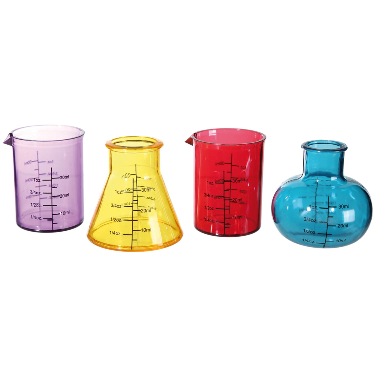 Chemistry Lab Equipment Drinking Glass Set