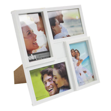 White Plastic Photo Frame 4 Multi Picture Frames Collage Shabby Home Decor New