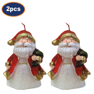 2Pcs Santa Claus Figure Christmas Candle