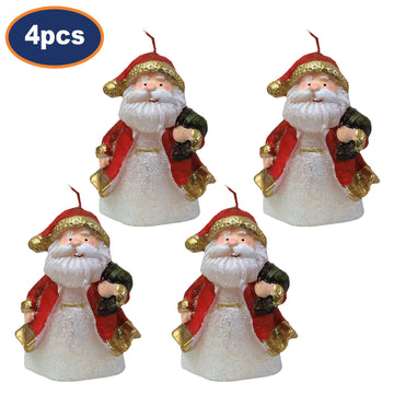 4Pcs Santa Claus Figure Christmas Candle