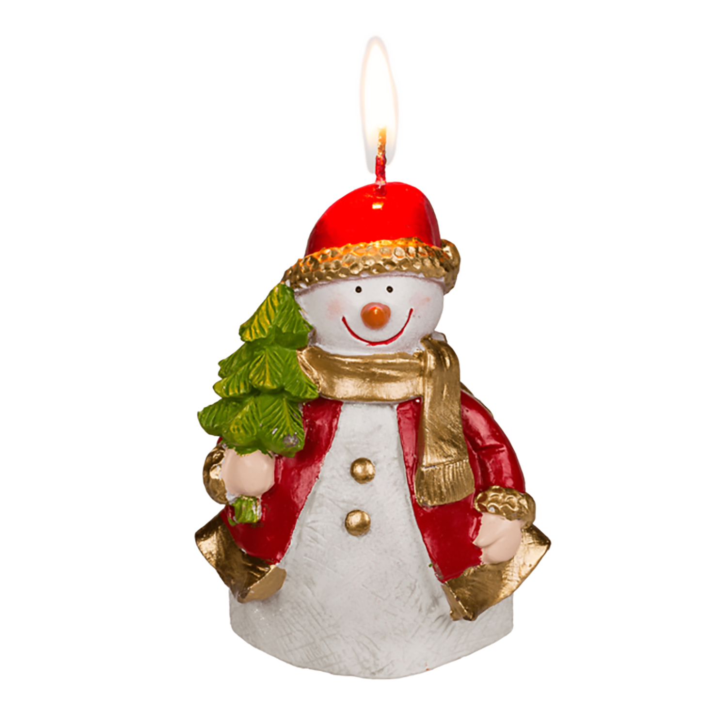 Snowman Figure Christmas Candle