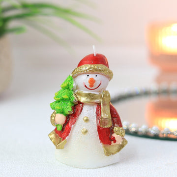 Snowman Figure Christmas Candle