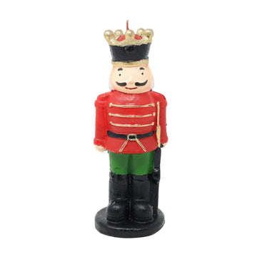 Red Nutcracker Figure Christmas Candle