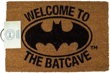 40x60cm Rubber Backing Brown Coir Woven Batman Door Mat