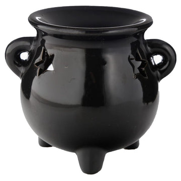Black Ceramic Cauldron Oil Burner Warmer