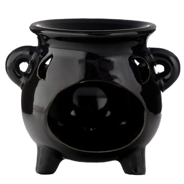 Black Ceramic Cauldron Oil Burner Warmer