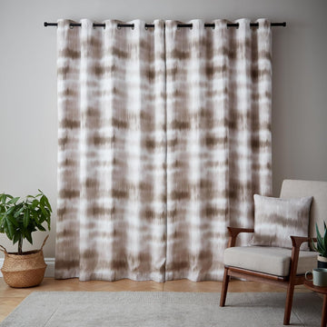 Catherine Lansfield Ombre Texture Thermal Curtains, 66x72", Natural