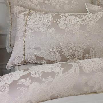 Catherine Lansfield Opulent Jacquard Duvet Cover Set, King, Champagne