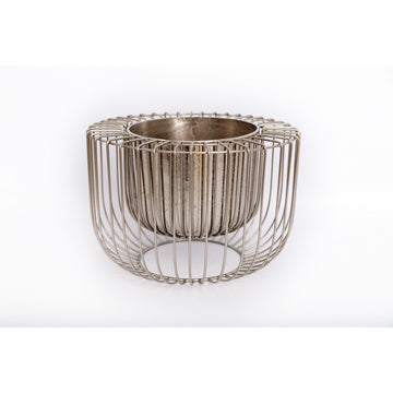 32cm Silver Iron Wire Design Planter Bowl