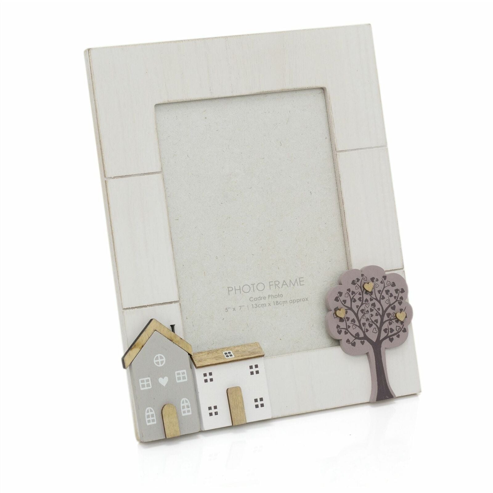 5'x7'  Wooden House & Tree Picture Frame