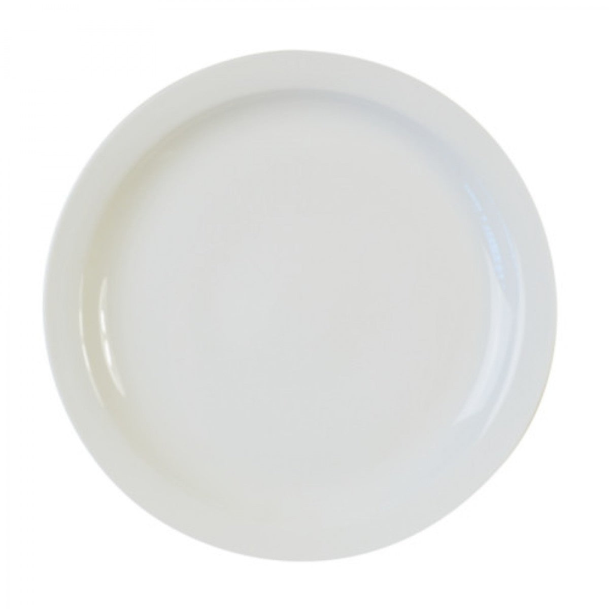 23cm White Porcelain Narrow Rim Food Salad Serving Plate