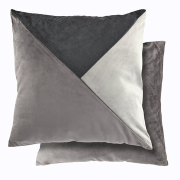 Charcoal Silver Grey Suede Soft touch Cushion Covers 17"x17"