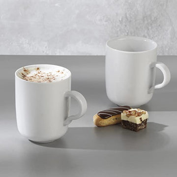 Set of 2 KAHLA Basic White 300ml Porcelain Mugs