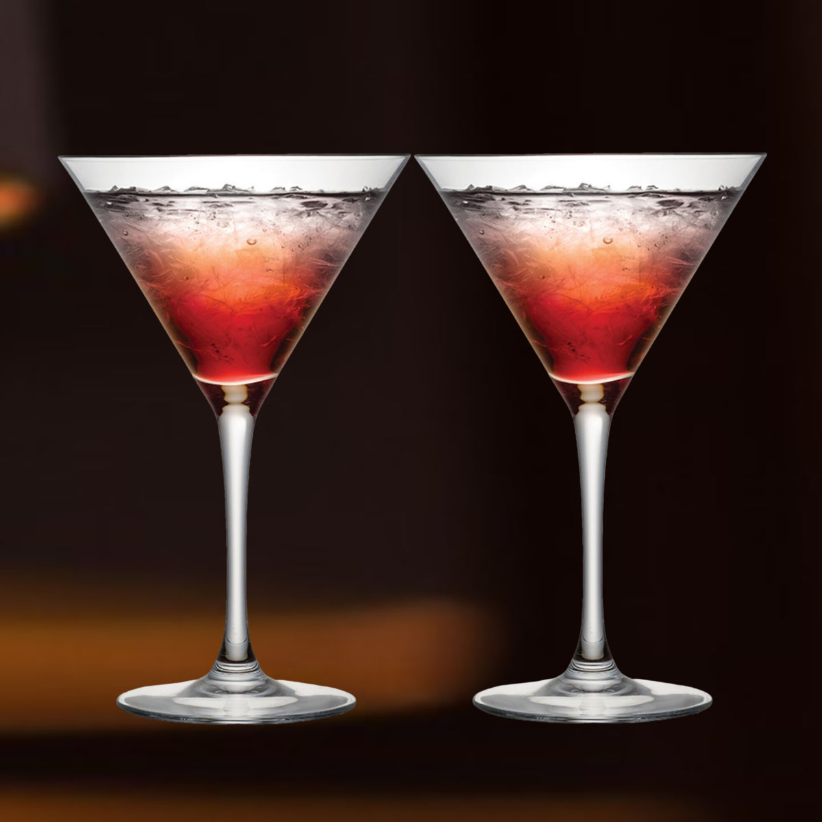 Set of 2 Cristal d'Arques Glass Cocktail