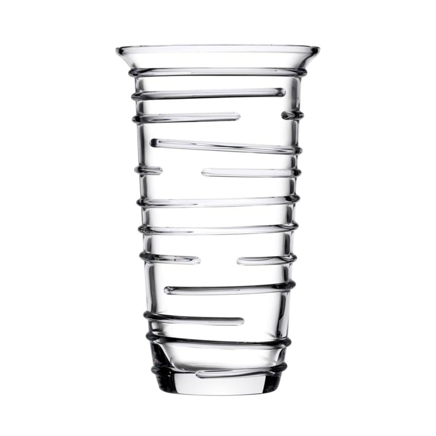 30cm Ribbed Design Crystalline Escape Decorative Vase