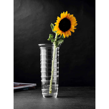 30cm Ribbed Design Crystalline Escape Decorative Vase