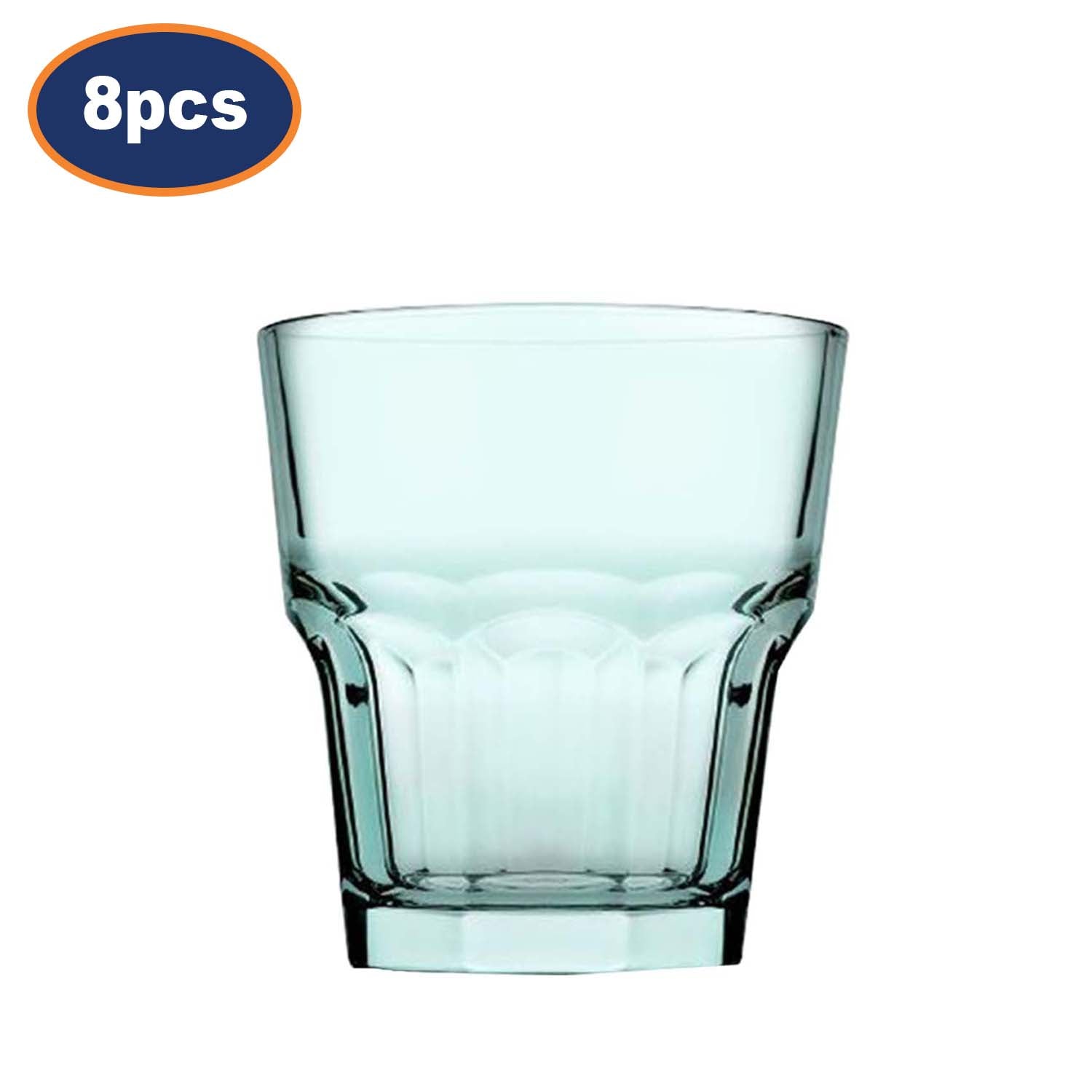 8Pcs 350ml Recycled Haze Glass Tumbler Set