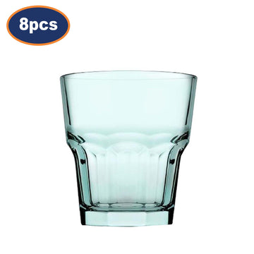 8Pcs 350ml Recycled Haze Glass Tumbler Set