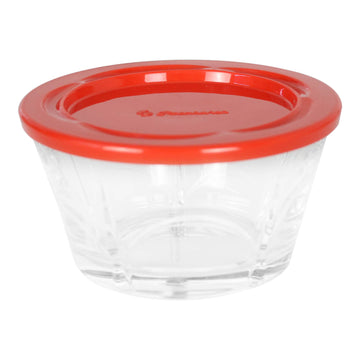 Pasabahce Set of 6 Clear Glass Aqua Bowl with Lid