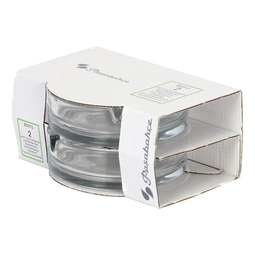 Pasabahce Set of 2 Clear Glass Ashtray