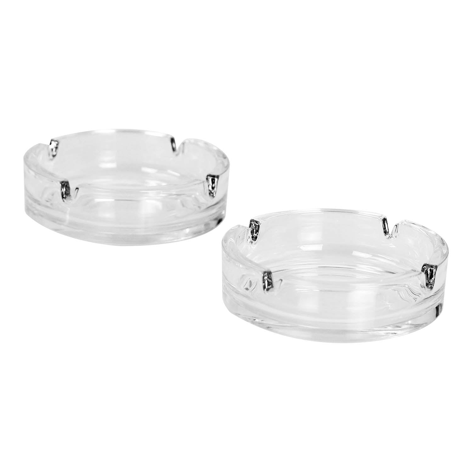 Pasabahce Set of 2 Clear Glass Ashtray