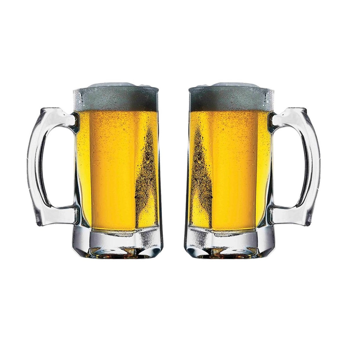 Set of 2 Beer Drinking Glass Mugs Bar Drinkwares