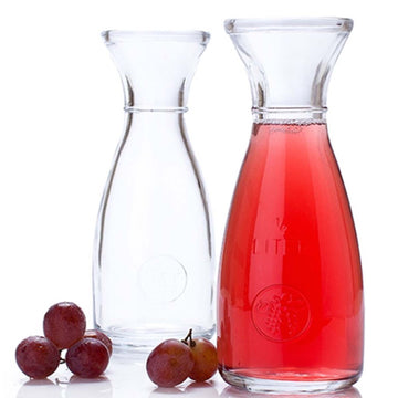 1L Clear Glass Embossed Grape Design Carafe