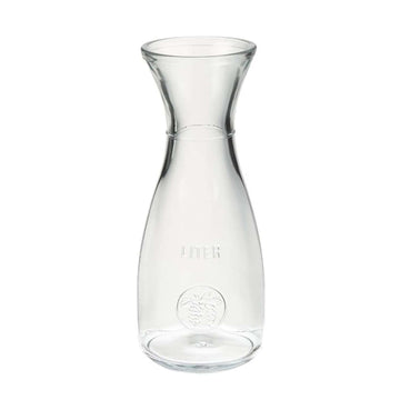 1L Clear Glass Embossed Grape Design Carafe